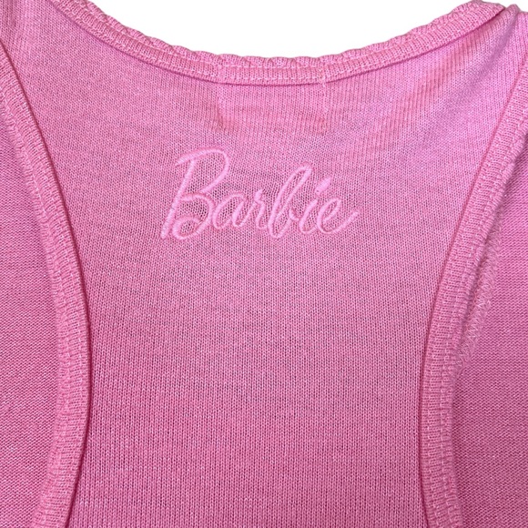 PJ Salvage Barbie Reloved Hot Pink Pajama Shirt Racerback Tank Top size Large - Picture 6 of 6